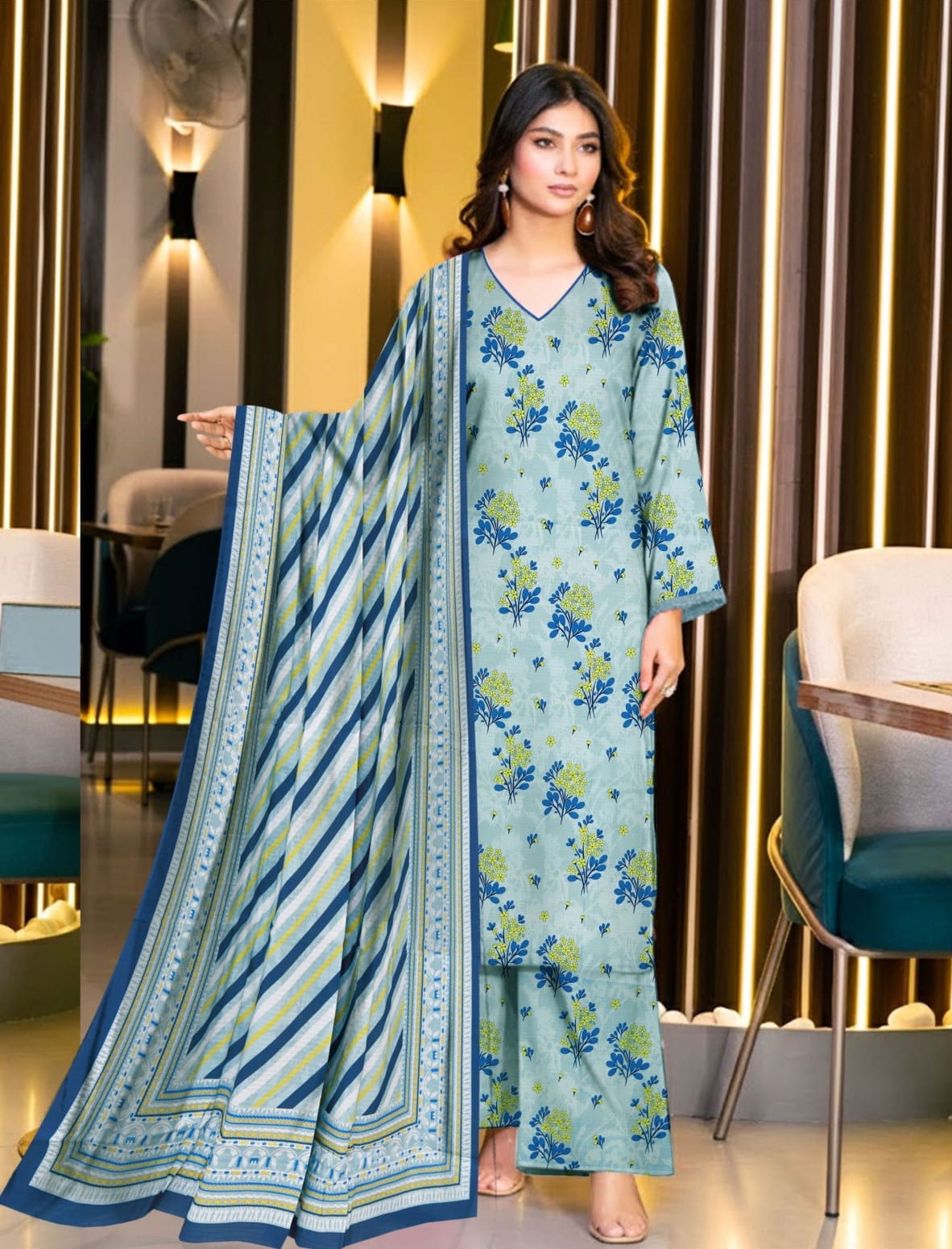 3PC VISCOSE LINEN RT-RM-03