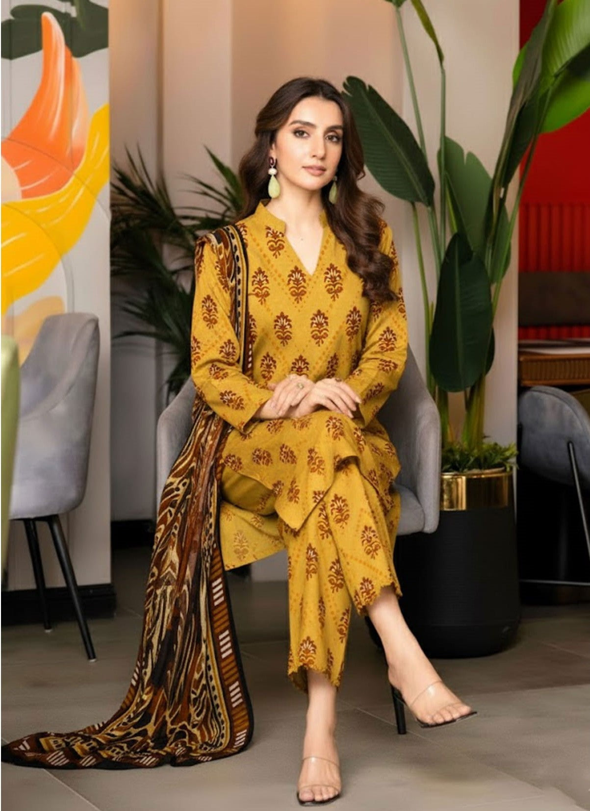 3PC VISCOSE LINEN RT-RM-08