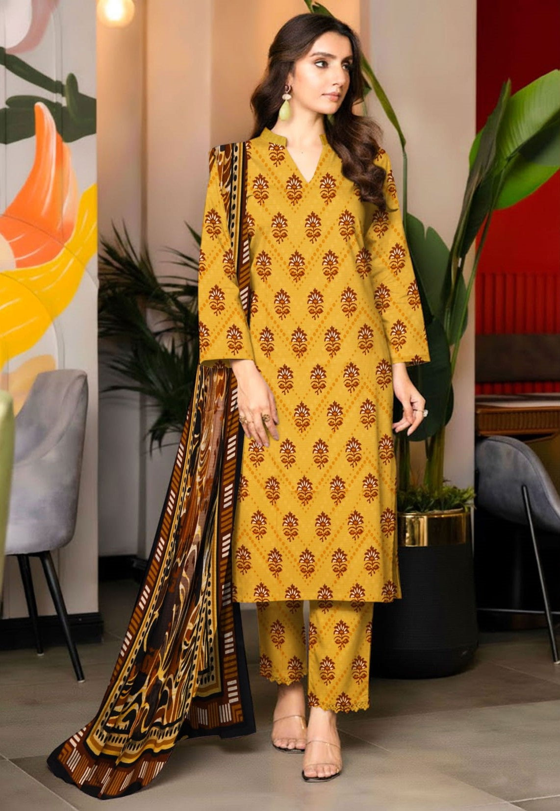 3PC VISCOSE LINEN RT-RM-08