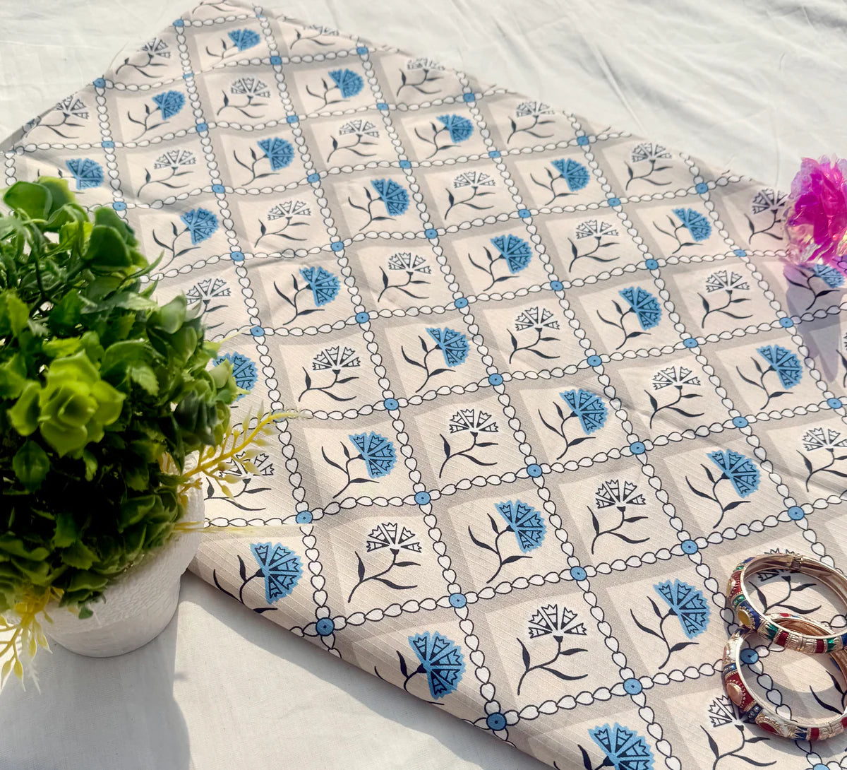 SNOW WHITE - Bareeze Linen Doria 2PC